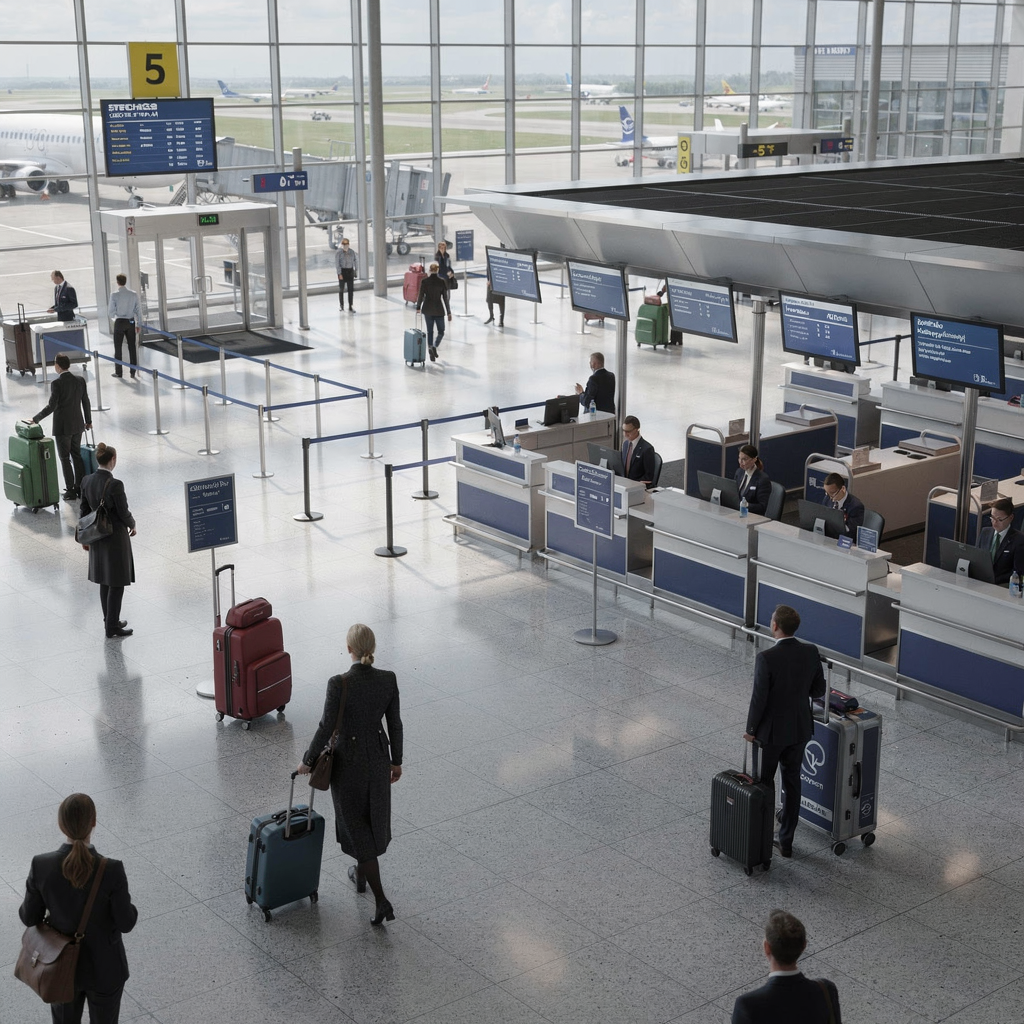 Simulations for terminal planning with simulation software