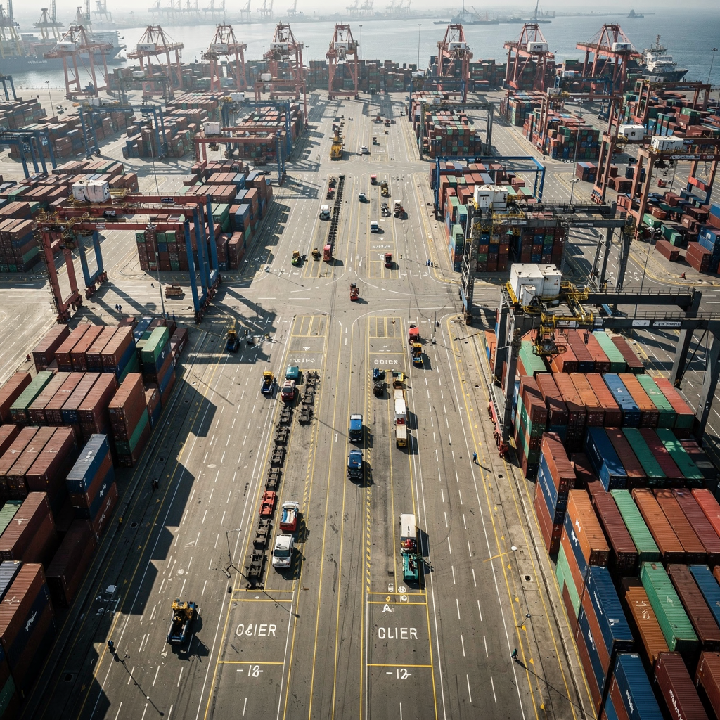 Container terminal travelling salesman problem applications