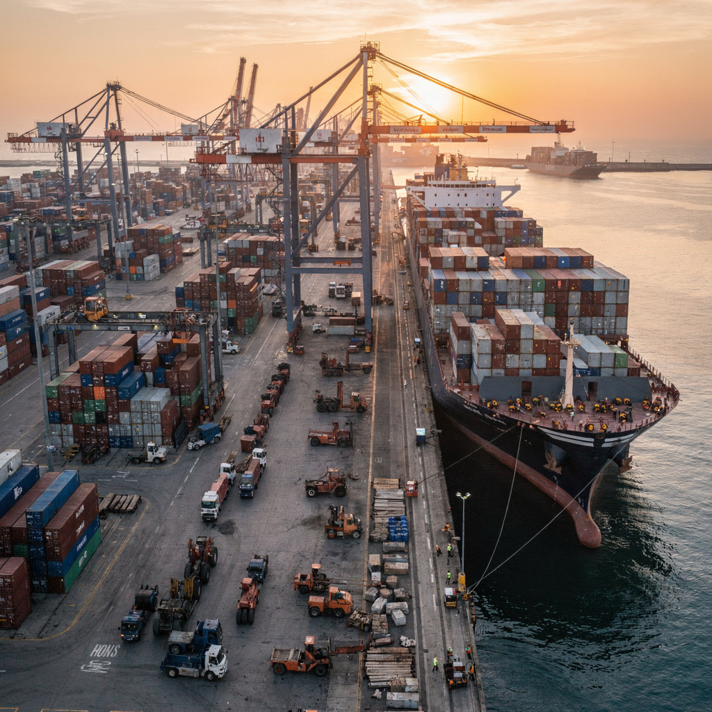 AI-based restow minimization in container port planning