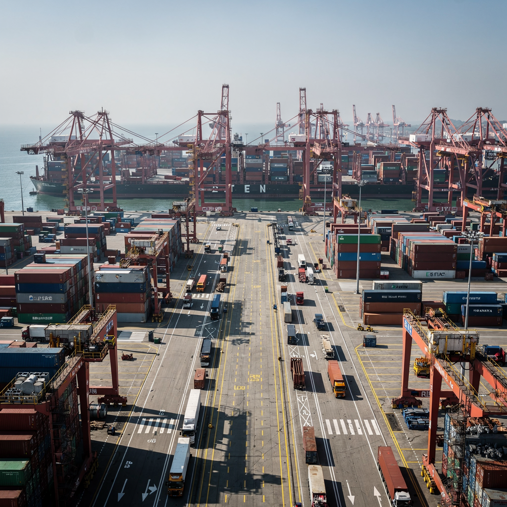 Container terminal yard truck routing optimisation