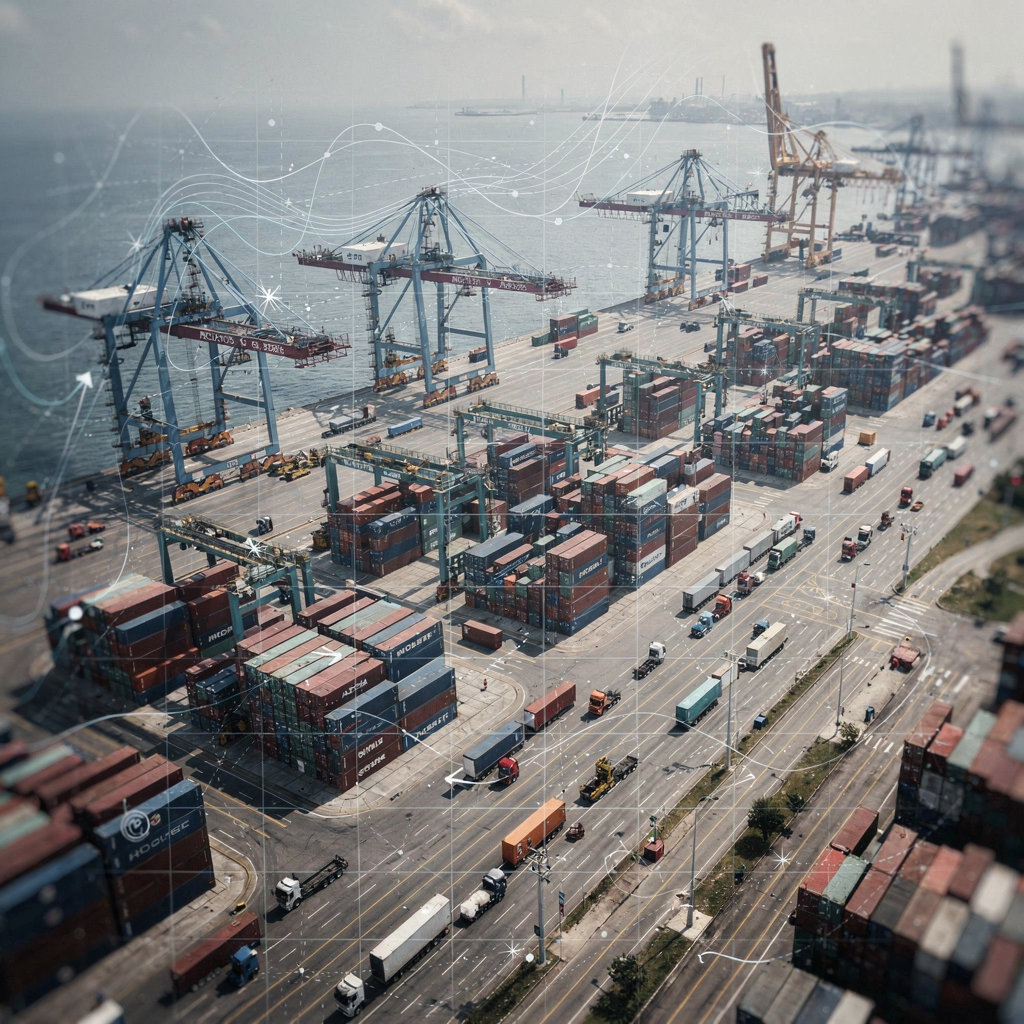 Container terminal digital twin simulation decision support