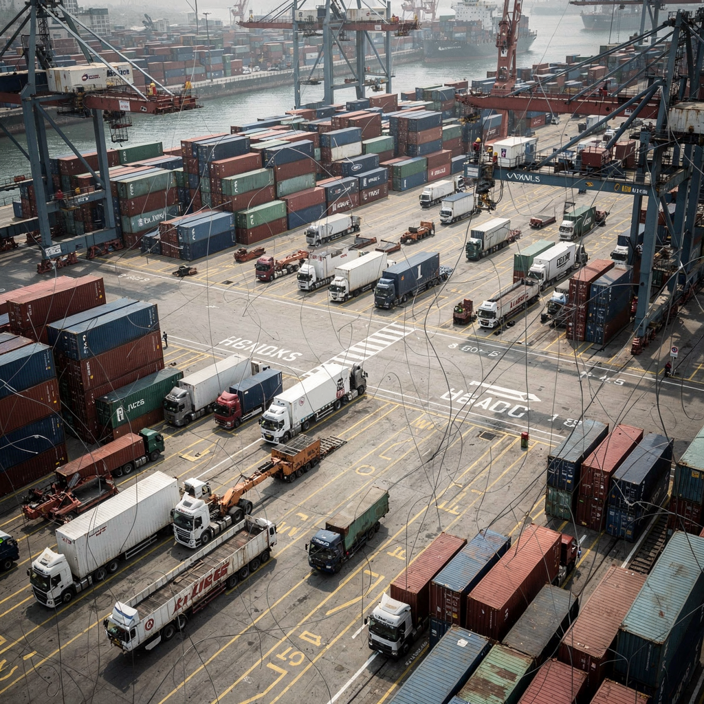 Truck tracking in intermodal container terminal TOS