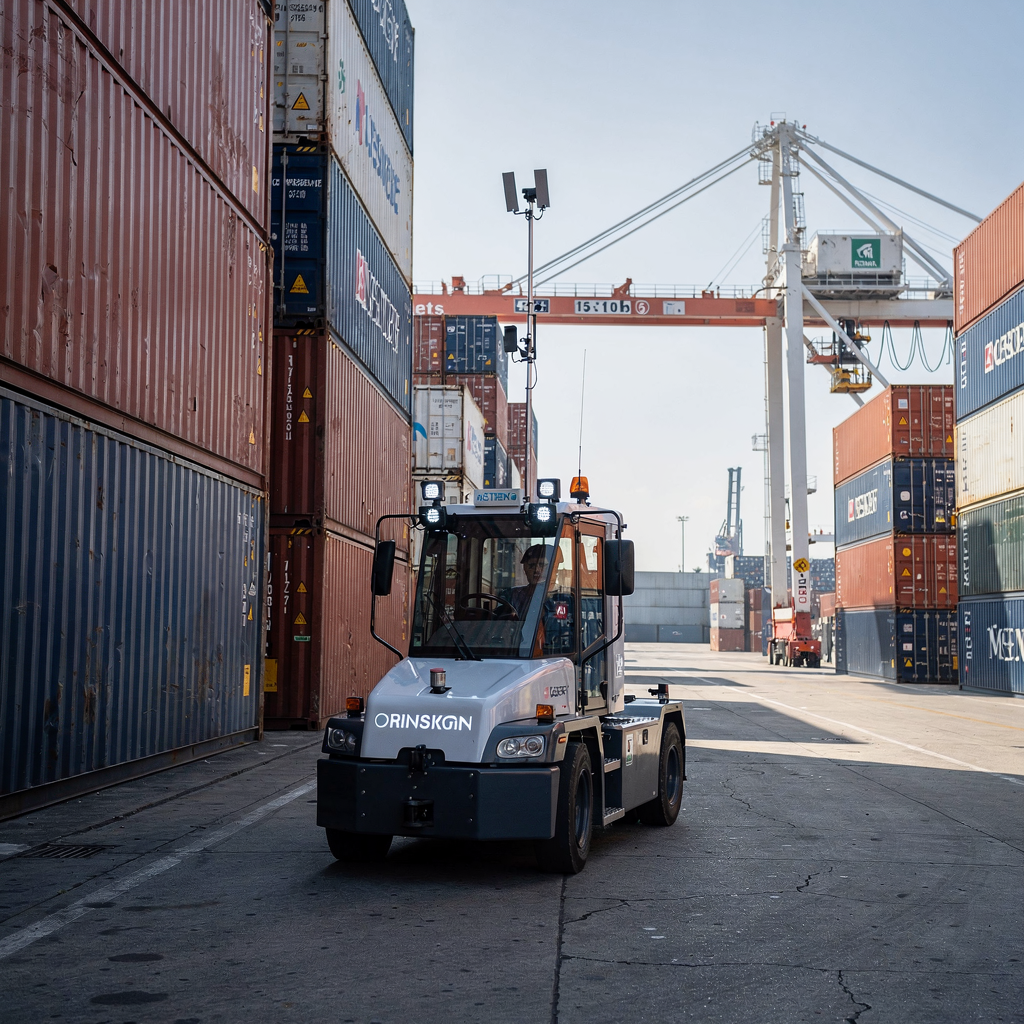 Automated terminal tractor container terminal efficiency