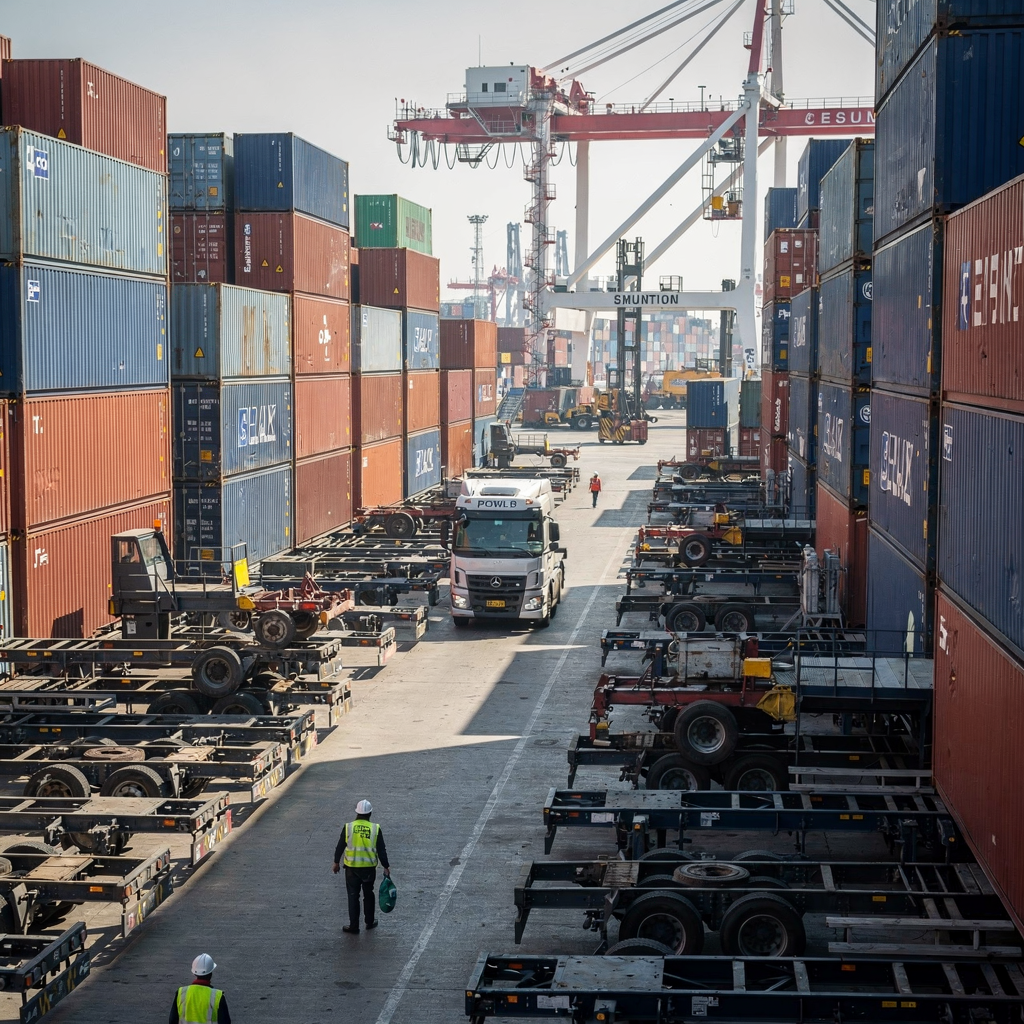 AI for chassis pool optimisation in container port terminals