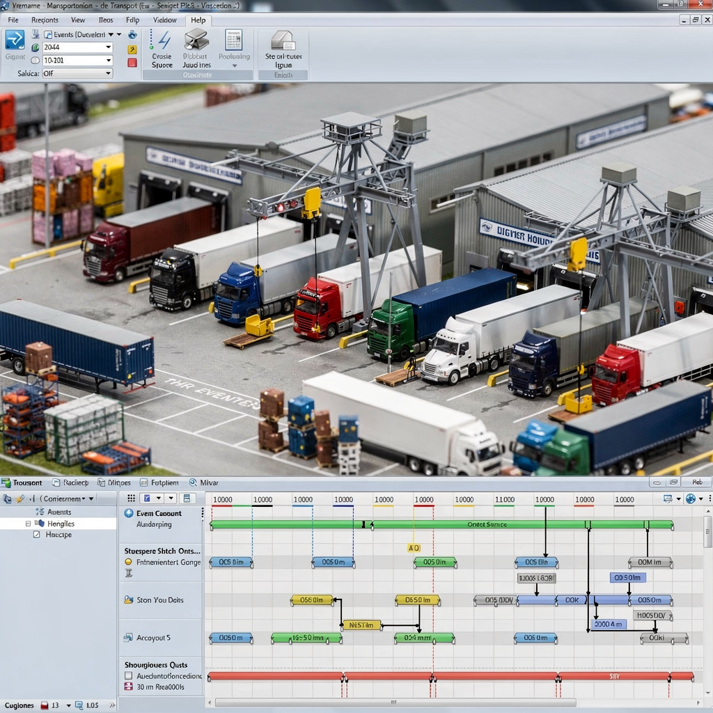 Discrete simulation of heavy equipment transport utilisation