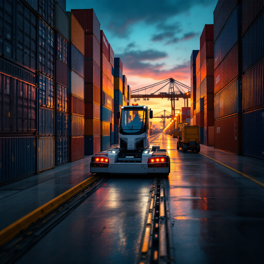 Kalmar electric straddle carrier for efficient loading