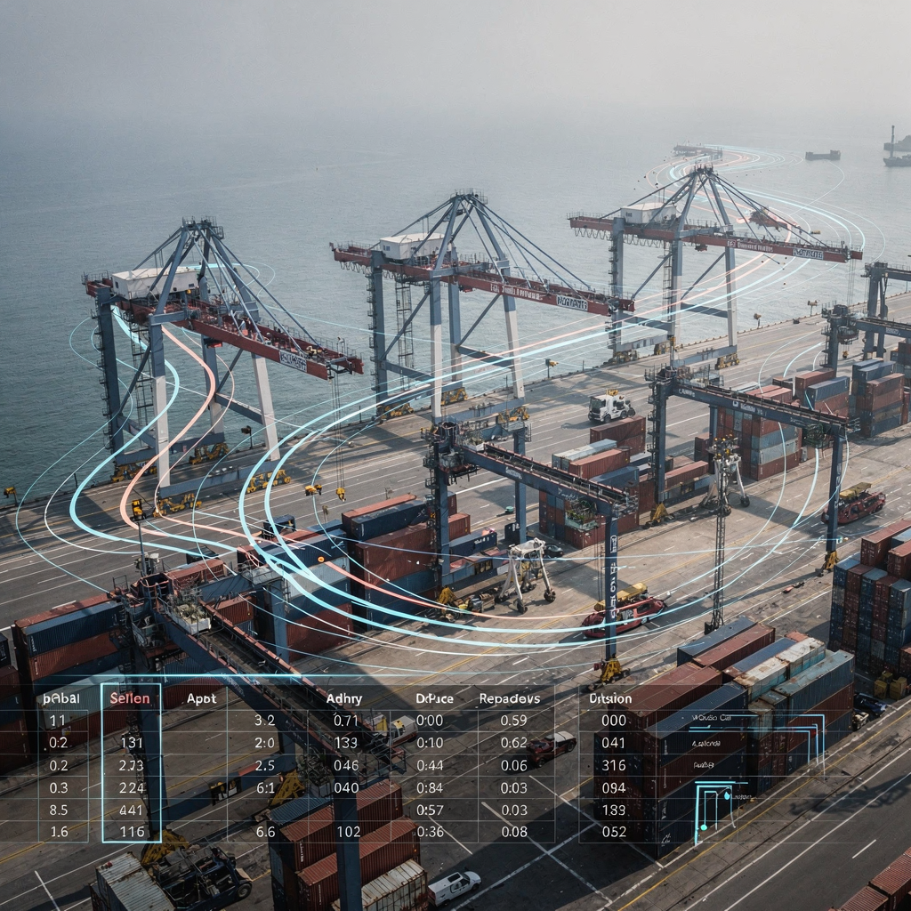 Automated container terminal crane split planning software
